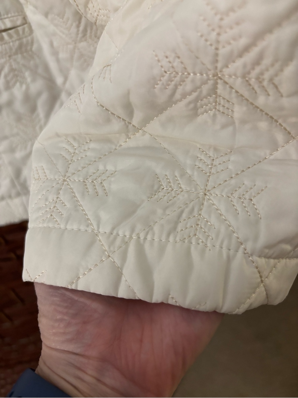 Southern Lady Off-White Quilted Zip-Front Jacket - Picture 8 of 9